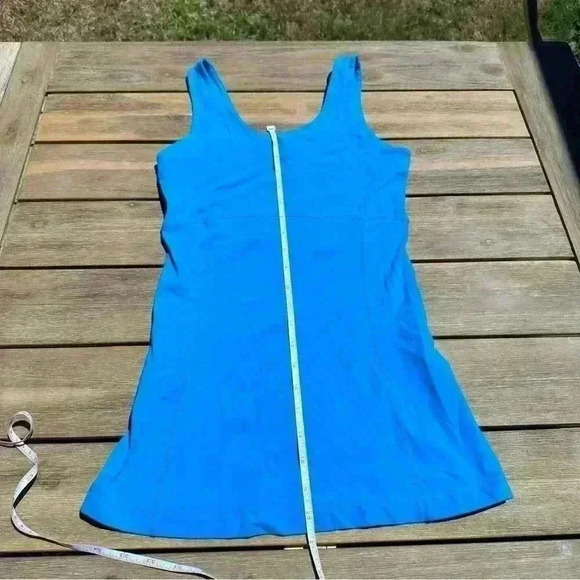 🎆 Lucy workout tank fitted blue size XS wide strap full length fitted yoga gym - Picture 6 of 10